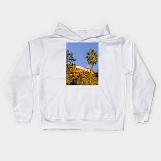 Hollywood sign landscape Kids Hoodie